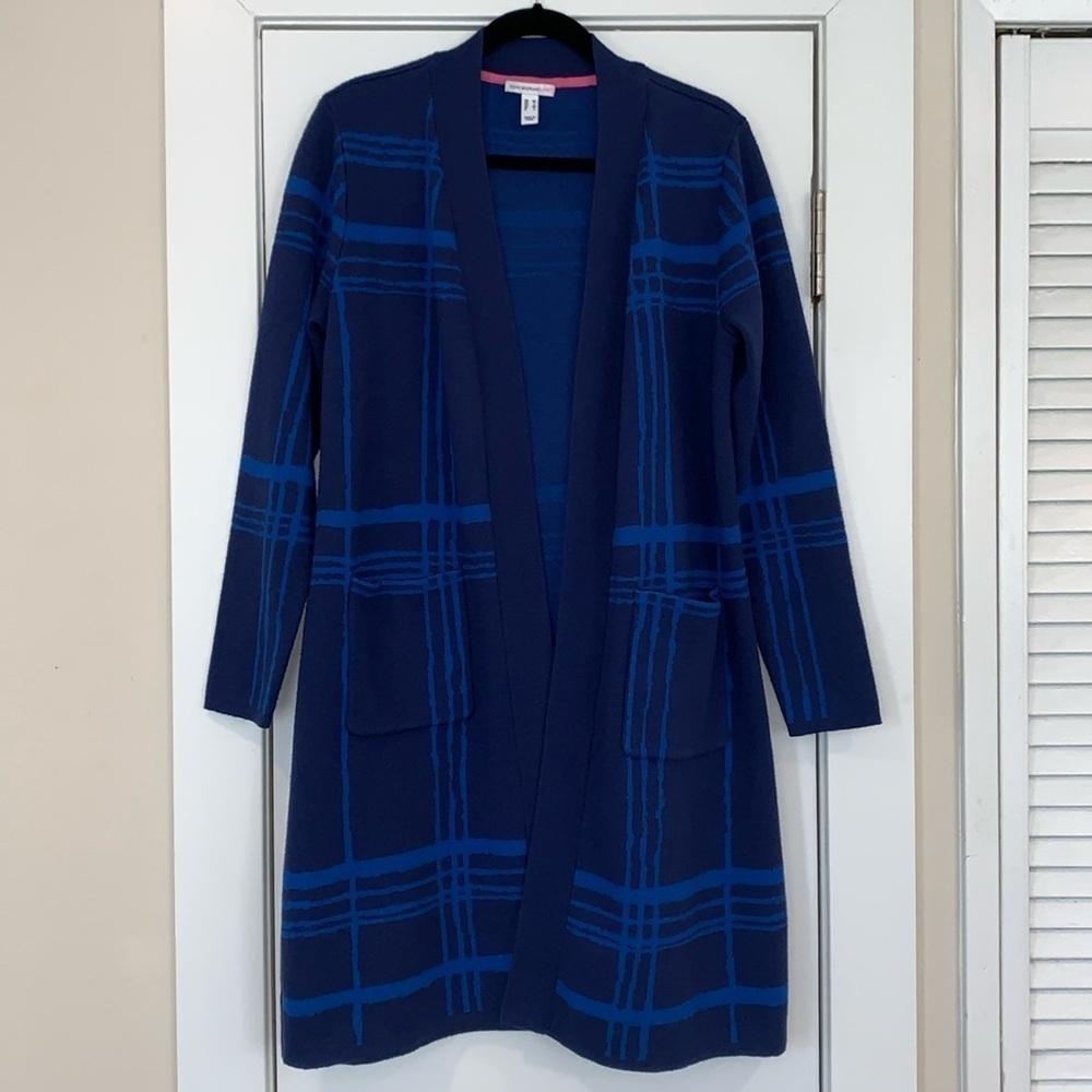 Final $ Lightly Loved! Isaac Mizrahi Live Oversized Open Front Cardigan M - Picture 1 of 11